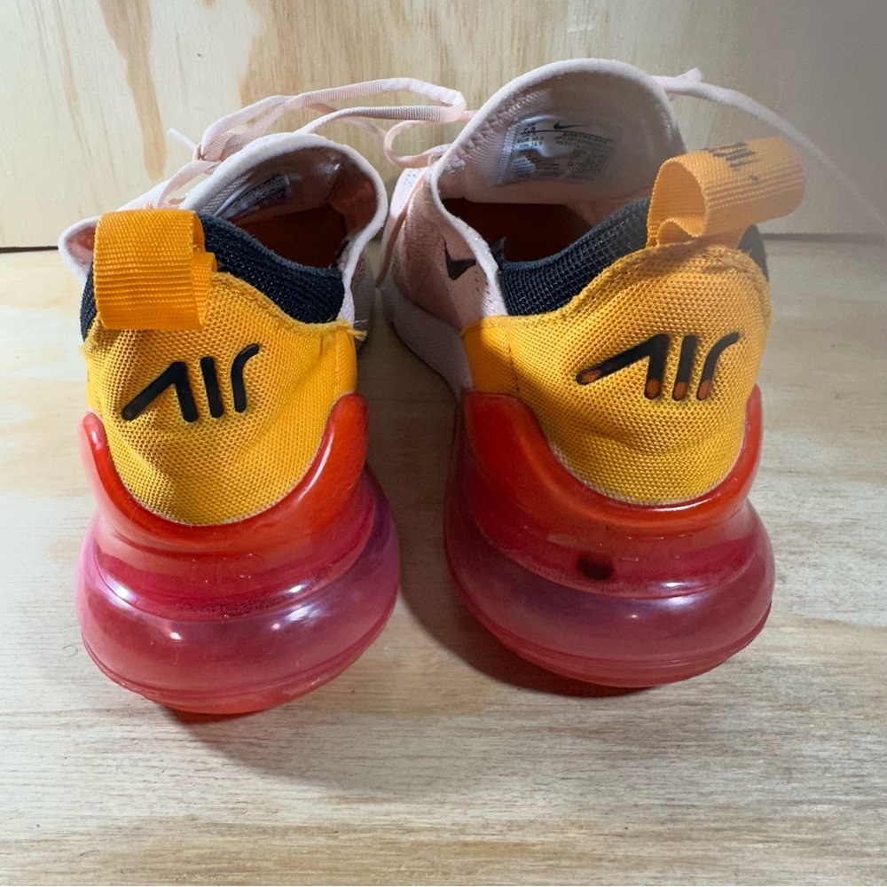 Nike Women's Air Max 270 Sneakers in Pink, Yellow, Black - Picture 6 of 9